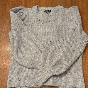 1. STATE Gray Speckled Crew Neck Sweater